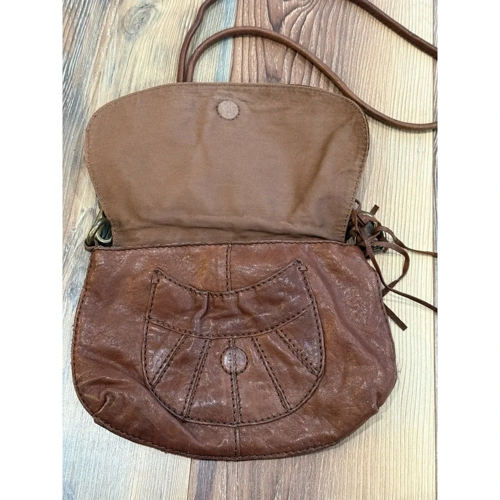 Lucky Brand Vintage ItalianLeather Boho Purse 10x7.5